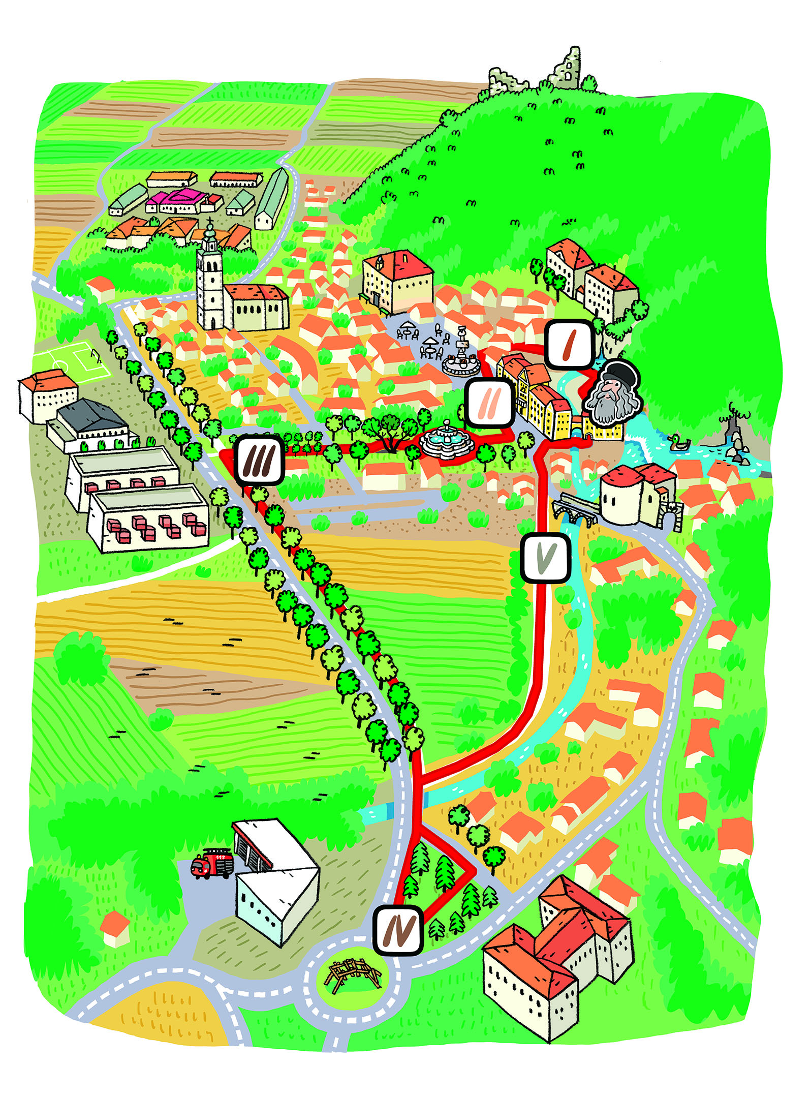 Da Vinci Funtrail zemljevid